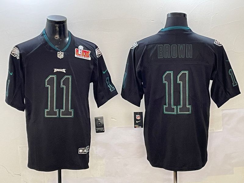 Men Philadelphia Eagles #11 Brown Black Classic 2025 Nike Limited NFL Jersey style 2->philadelphia eagles->NFL Jersey